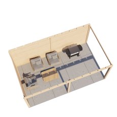 19x12 Lugarde Select Reading Gazebo - in situ, top view