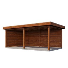 19x12 Lugarde Select Reading Gazebo Treated Brown - isolated view