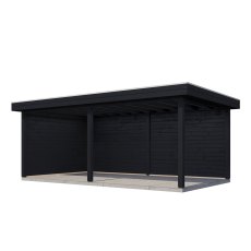 19x12 Lugarde Select Reading Gazebo Treated Black - isolated