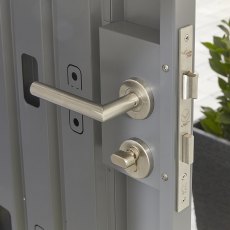 10x6 Hex Living Alton Apex Metal Shed in Anthracite Grey - door handle