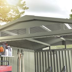 Hex Living 8 x 6 Hex Living Alton Apex Metal Shed in Sage Green