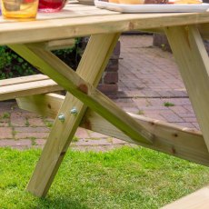 Rowlinson Traditional 6 Seater Picnic Table 1.5m - Pressure Treated - in situ, frame