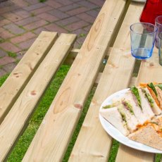 Rowlinson Traditional 6 Seater Picnic Table 1.5m - Pressure Treated - in situ, seat