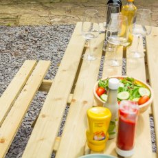 Rowlinson Traditional 8 Seater Picnic Table 1.8m - Pressure Treated - top