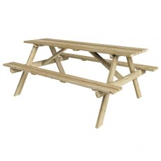Rowlinson Traditional 8 Seater Picnic Table 1.8m - Pressure Treated - isolated