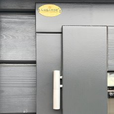 2.40m x 2.40mm Lugarde Select Oban Summerhouse - close-up of adjustable hinge with cover on wooden door frame