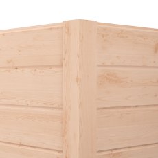 2.40m x 2.40mm Lugarde Select Oban Summerhouse - modern hidden corner construction in natural timber