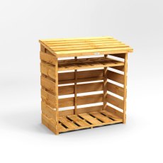 4 x 2 Powersheds Log Store with Shelf - isolated