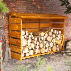 6 x 2 Powersheds Log Store - in situ angle view