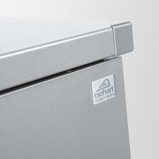 Biohort Alex Single Wheelie Bin Store - Door corner / edge finish close-up.