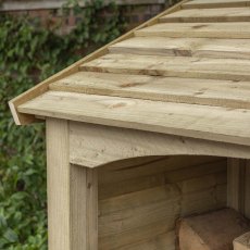 7x2 Rowlinson Premium Heritage Double Log Store - Pressure Treated - top