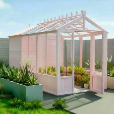 12x6 Shire Holkham Combi Greenhouse with Shed - pink
