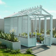 12x6 Shire Holkham Combi Greenhouse with Shed - blue