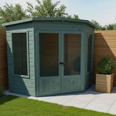 7x7 Shire Ramsey Corner Summerhouse - painted