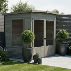 8x8 Shire Ramsey Corner Summerhouse - painted