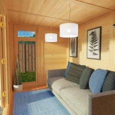 3mx2m Mercia Insulated Garden Room - in situ, internal view