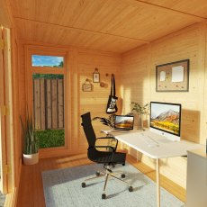 3mx2m Mercia Insulated Garden Room - in situ, inside view