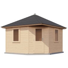 12x12 Lugarde Select Scarborough Summerhouse in 44mm Wall Thickness (3.6m x 3.6m) - isolated