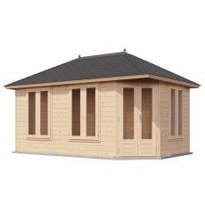 16x10 Lugarde Select Falkirk Summerhouse in 44mm Wall Thickness (4.8m x 3m) - isolated view