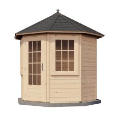 8x8 Lugarde Select Linlithgow Summerhouse in 28mm Wall Thickness (2.4m x 2.4m) - isolated