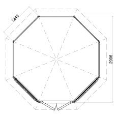 10x10 Lugarde Select Helensburgh Summerhouse in 28mm Wall Thickness (3m x 3m) - dimensions