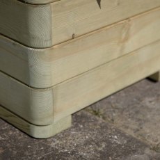 Rowlinson Marberry Square Planter - Pressure Treated - in situ, corner