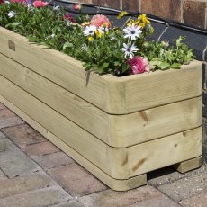 Rowlinson Marberry Patio Planter - Pressure Treated - in situ, side view