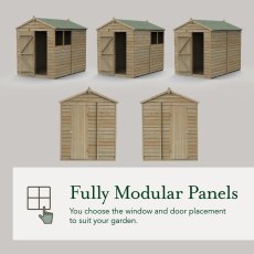 10x10 Forest 4Life Reverse Apex Windowless Shed with Double Doors - modular