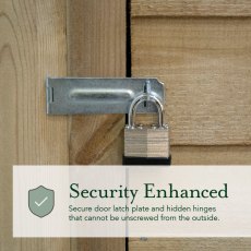 8x6 Forest 4Life Windowless Pent Shed - security