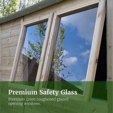 8x6 Forest Timberdale Tongue and Groove Apex Shed With Three Windows - glass