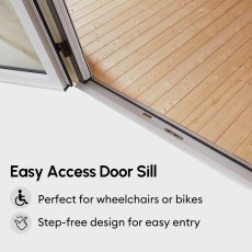 20 x 14 Powersheds Apex Log Cabin In 44mm Log Thickness with uPVC -  door sill