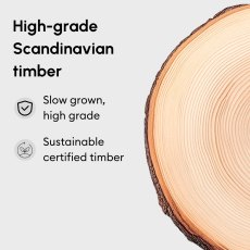 14 x 12 Powersheds Pent Log Cabin In 44mm Log Thickness with uPVC - timber