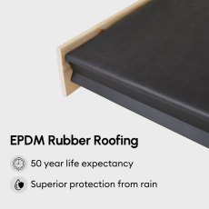 18 x 18 Powersheds Pent Log Cabin In 44mm Log Thickness with uPVC - EPDM