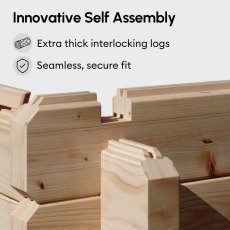 18 x 18 Powersheds Pent Log Cabin In 44mm Log Thickness with uPVC - assembly