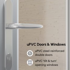 20 x 18 Powersheds Pent Log Cabin In 44mm Log Thickness with uPVC - uPVC