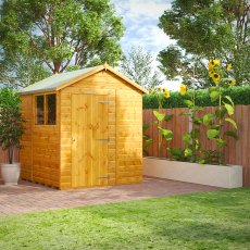 6 x 6 Powersheds Tongue & Groove Apex Wooden Shed, garden shot