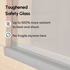 6 x 6 Powersheds Tongue & Groove Apex Wooden Shed, toughened safety glass