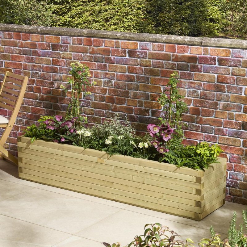 Rowlinson Garden Products 7 x 1'4 Rowlinson Premier Patio Trough Planter (2m x 0.4m)