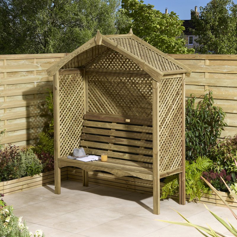 Rowlinson Garden Products Rowlinson Marrakesh 3 Seat Arbour - Pressure Treated