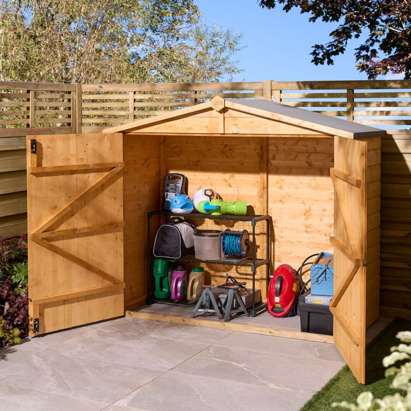 Rowlinson Garden Products 6 x 2'5 Rowlinson Shiplap Apex Wallstore - No Floor