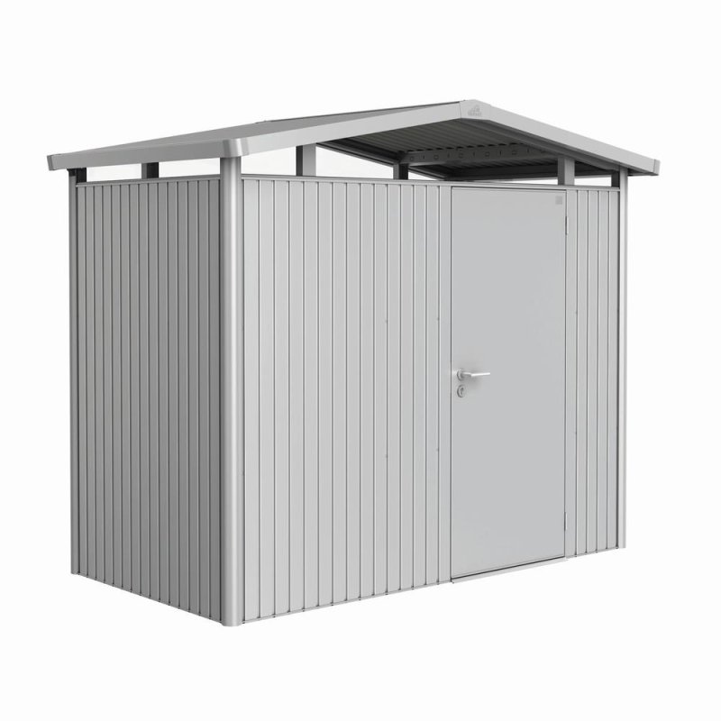 Biohort Panorama P1 metal shed 9x5 in silver metallic with single door