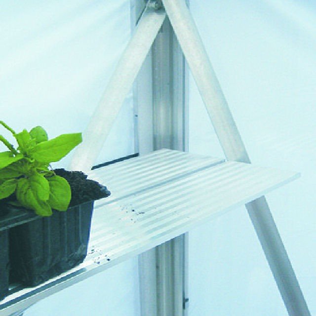 Elite Greenhouses 2 Slat Elite Diamond Shelving - 6ft Long - Aluminium