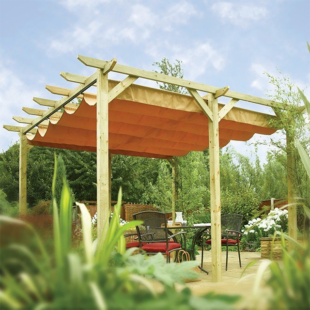 13 x 12 (3.90m x 3.62m) Verona Pergola with Canopy
