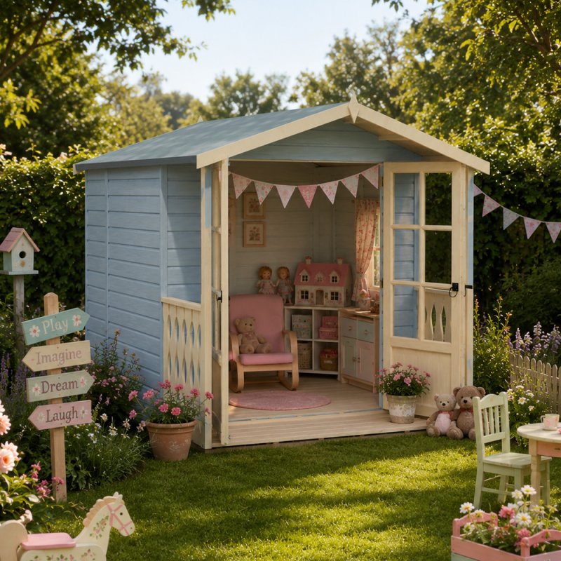 Shire 7 x 7 (1.98m x 2.05m)  Shire Alnwick Summerhouse with Verandah