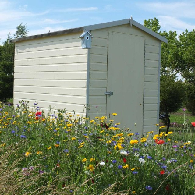 7x5 Shire Lewis Premium Apex Shed - painted with doors closed