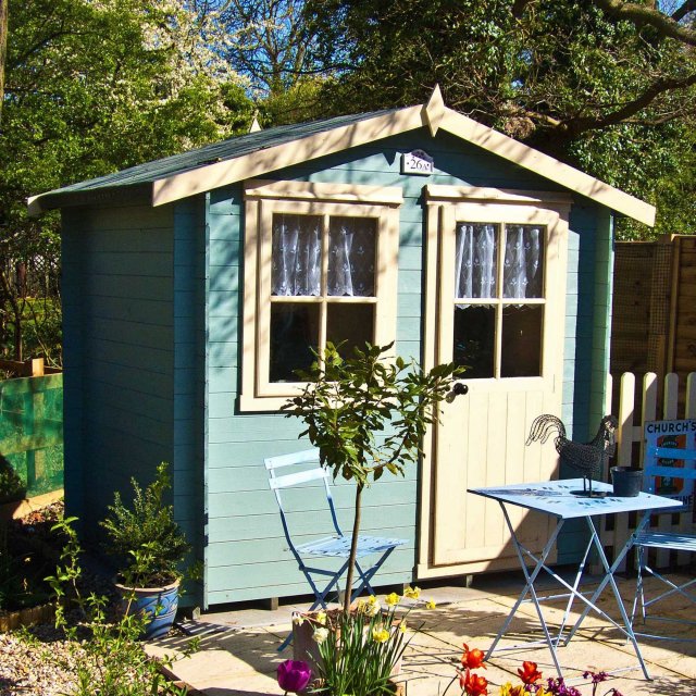 7 x 7 Shire Avesbury Log Cabin (19mm Logs)