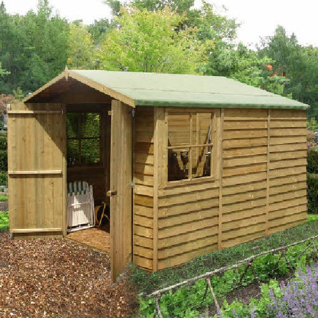 10 x 7 Overlap Apex Shed with Double Doors