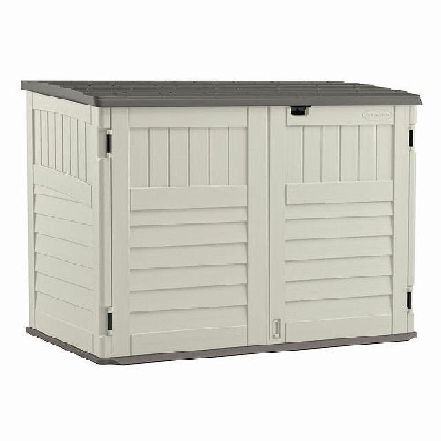 6x4 Suncast Kensington 8 Plastic Garden Storage in Vanilla