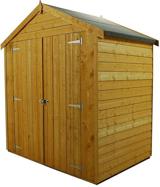 Shire Overlap Windowless Apex Shed With Double Doors 4 X 6 Elbec