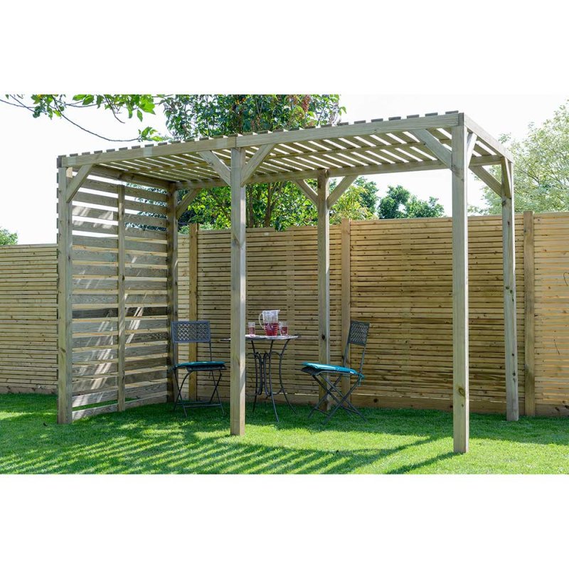 Grange Urban Wooden Pergola - close up insitu